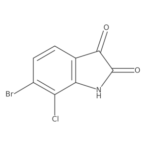 6-Bromo-7-chloroindoline-2,3-dione Structure