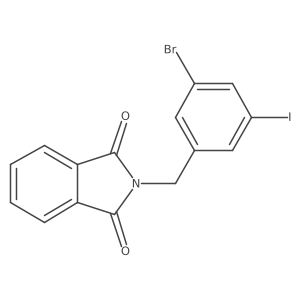 2-[(3-bromo-5-iodophenyl)methyl]-2,3-dihydro-1H-isoindole-1,3-dione Structure