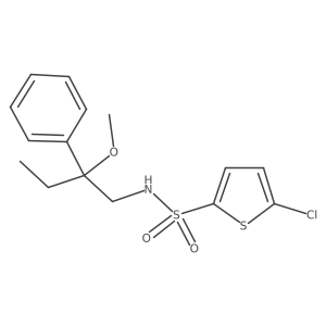 5-chloro-N-(2-methoxy-2-phenylbutyl)thiophene-2-sulfonamide结构式