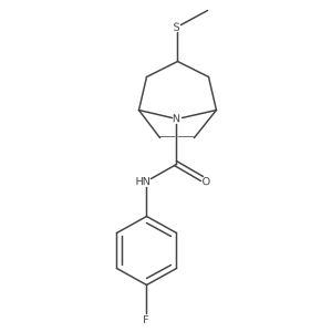 (1R,5S)-N-(4-fluorophenyl)-3-(methylthio)-8-azabicyclo[3.2.1]octane-8-carboxamide Structure