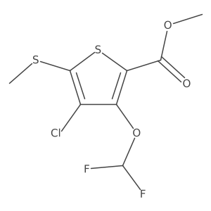 Methyl 4-chloro-3-(difluoromethoxy)-5-(methylthio)thiophene-2-carboxylate Structure