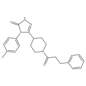 4-(4-methylphenyl)-5-[1-(3-phenylpropanoyl)piperidin-4-yl]-2,4-dihydro-3H-1,2,4-triazol-3-one结构式