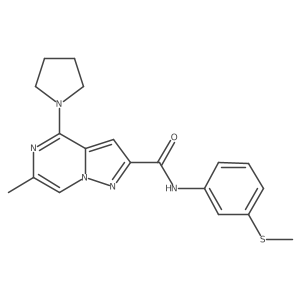 6-methyl-N-[3-(methylsulfanyl)phenyl]-4-(pyrrolidin-1-yl)pyrazolo[1,5-a]pyrazine-2-carboxamide Structure