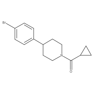 (4-(4-Bromophenyl)piperidin-1-yl)(cyclopropyl)methanone结构式