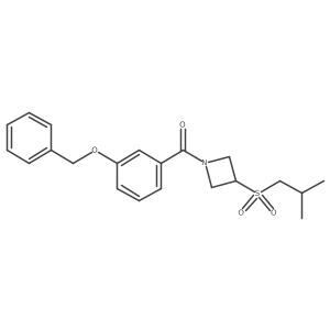 (3-(Benzyloxy)phenyl)(3-(isobutylsulfonyl)azetidin-1-yl)methanone Structure