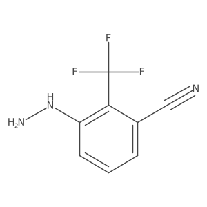 1-(3-Cyano-2-(trifluoromethyl)phenyl)hydrazine Structure