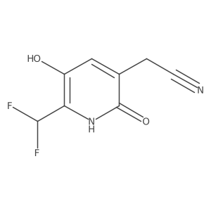 2-(Difluoromethyl)-3,6-dihydroxypyridine-5-acetonitrile结构式