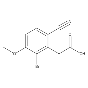 2-(2-Bromo-6-cyano-3-methoxyphenyl)acetic acid结构式