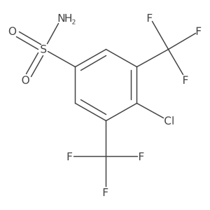 Benzenesulfonamide, 4-chloro-3,5-bis(trifluoromethyl)- Structure