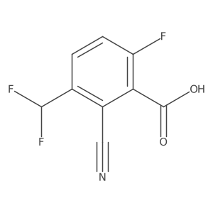 2-Cyano-3-(difluoromethyl)-6-fluorobenzoic acid结构式