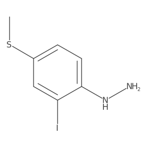 1-(2-Iodo-4-(methylthio)phenyl)hydrazine Structure