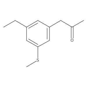 1-(3-Ethyl-5-(methylthio)phenyl)propan-2-one结构式