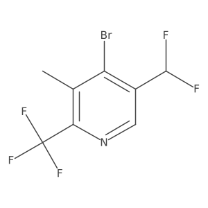 4-Bromo-5-(difluoromethyl)-3-methyl-2-(trifluoromethyl)pyridine Structure