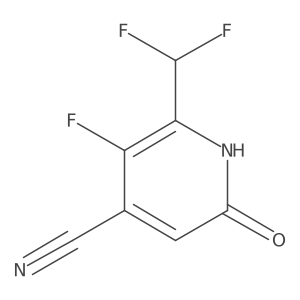 2-(Difluoromethyl)-3-fluoro-6-hydroxyisonicotinonitrile Structure