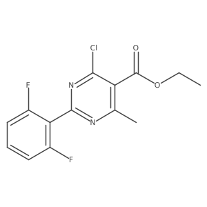 Ethyl 4-chloro-2-(2,6-difluorophenyl)-6-methyl-5-pyrimidinecarboxylate Structure