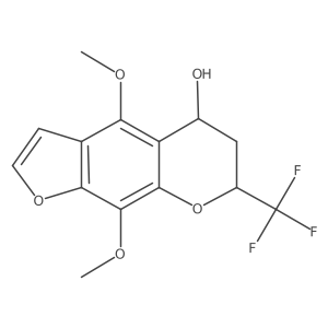 cis-4,9-Dimethoxy-7-trifluoromethyl-5H-furo-[3,2-g]-chromane-5-ol Structure