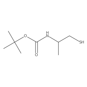 tert-Butyl N-(1-sulfanylpropan-2-yl)carbamate结构式
