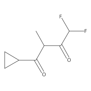1-Cyclopropyl-4,4-difluoro-2-methylbutane-1,3-dione Structure