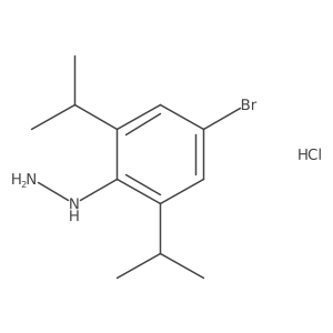 (4-Bromo-2,6-diisopropylphenyl)hydrazine hydrochloride Structure