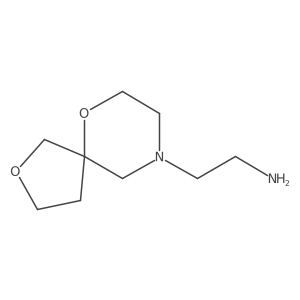 2-{2,6-Dioxa-9-azaspiro[4.5]decan-9-yl}ethan-1-amine结构式