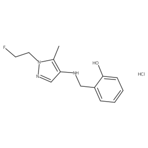 2-[[[1-(2-Fluoroethyl)-5-methylpyrazol-4-yl]amino]methyl]phenol;hydrochloride结构式
