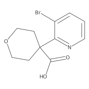 4-(3-Bromopyridin-2-yl)oxane-4-carboxylic acid Structure