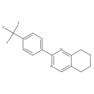 2-[4-(trifluoromethyl)phenyl]-6,8-dihydro-5H-thiopyrano[3,4-d]pyrimidine结构式