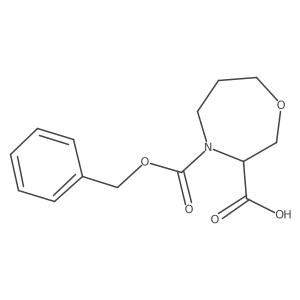 (3S)-4-[(benzyloxy)carbonyl]-1,4-oxazepane-3-carboxylic acid结构式