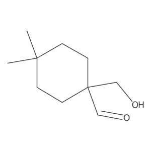 1-(Hydroxymethyl)-4,4-dimethylcyclohexane-1-carbaldehyde结构式