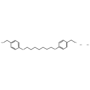 [4-[7-[4-(Aminomethyl)phenoxy]heptoxy]phenyl]methanamine;dihydrochloride Structure