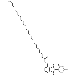 N-[2-[2-[2-[2-[2-[2-[2-(2-aminoethoxy)ethoxy]ethoxy]ethoxy]ethoxy]ethoxy]ethoxy]ethyl]-2-[2-(2,6-dioxo-3-piperidyl)-1,3-dioxo-isoindolin-4-yl]oxy-acetamide Structure