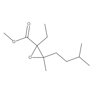 Methyl 2-ethyl-3-methyl-3-(3-methylbutyl)oxirane-2-carboxylate结构式
