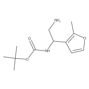 tert-butyl N-[2-amino-1-(2-methylfuran-3-yl)ethyl]carbamate结构式