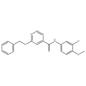 6-(benzyloxy)-N-(3-chloro-4-methoxyphenyl)pyrimidine-4-carboxamide结构式