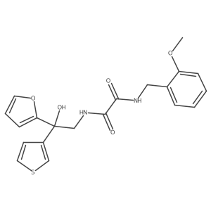 N1-(2-(furan-2-yl)-2-hydroxy-2-(thiophen-3-yl)ethyl)-N2-(2-methoxybenzyl)oxalamide结构式
