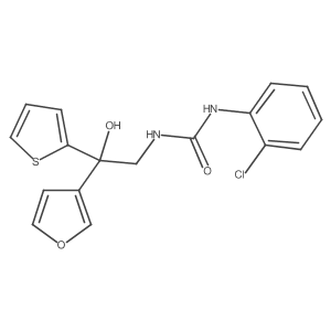1-(2-Chlorophenyl)-3-(2-(furan-3-yl)-2-hydroxy-2-(thiophen-2-yl)ethyl)urea Structure