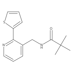N-((2-(thiophen-2-yl)pyridin-3-yl)methyl)pivalamide结构式