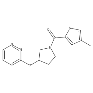(4-Methylthiophen-2-yl)(3-(pyridazin-3-yloxy)pyrrolidin-1-yl)methanone结构式