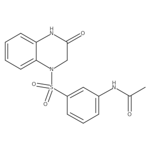 N-(3-((3-oxo-3,4-dihydroquinoxalin-1(2H)-yl)sulfonyl)phenyl)acetamide结构式