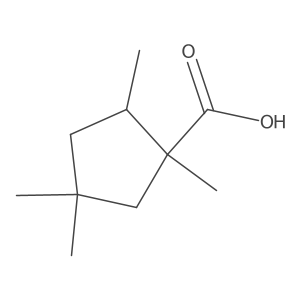 1,2,4,4-Tetramethylcyclopentane-1-carboxylic acid Structure