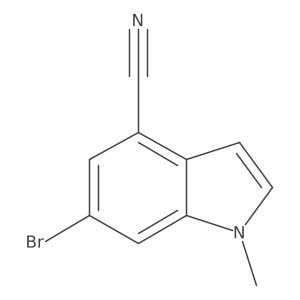 6-Bromo-1-methyl-1H-indole-4-carbonitrile结构式