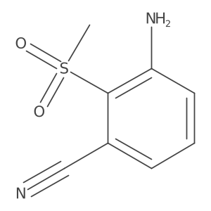 3-Amino-2-methanesulfonylbenzonitrile Structure