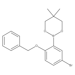 2-(2-Benzyloxy-5-bromophenyl)-5,5-dimethyl-1,3,2-dioxaborinane Structure