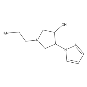1-(2-aminoethyl)-4-(1H-pyrazol-1-yl)pyrrolidin-3-ol Structure
