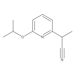 2-[6-(Propan-2-yloxy)pyridin-2-yl]propanenitrile Structure