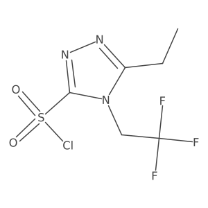 5-ethyl-4-(2,2,2-trifluoroethyl)-4H-1,2,4-triazole-3-sulfonyl chloride结构式
