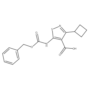 5-{[(Benzyloxy)carbonyl]amino}-3-cyclobutyl-1,2-thiazole-4-carboxylic acid结构式