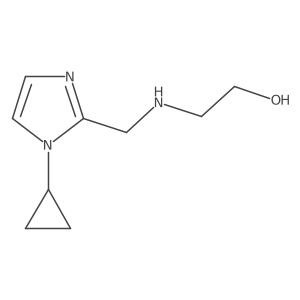 2-{[(1-cyclopropyl-1H-imidazol-2-yl)methyl]amino}ethan-1-ol结构式