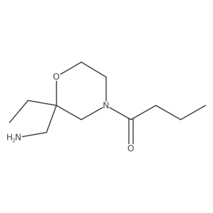 1-[2-(Aminomethyl)-2-ethylmorpholin-4-yl]butan-1-one结构式
