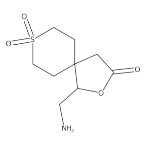 1-(Aminomethyl)-2-oxa-8lambda6-thiaspiro[4.5]decane-3,8,8-trione Structure